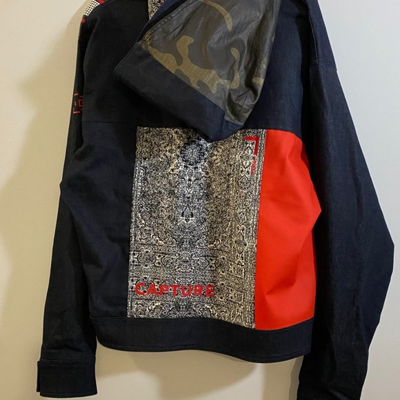 LES BENJAMINS Mix-Media Denim Jacket. Size Small. RARE CUSTOM for Lewis Hamilton - Picture 2 of 11